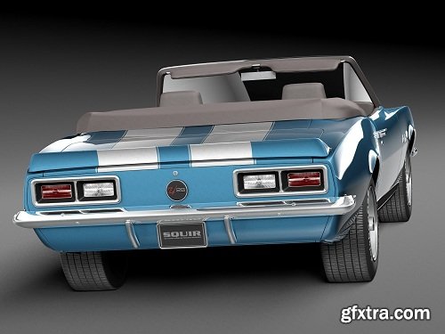 Chevrolet Camaro Z28 Convertible 1967 3d Model