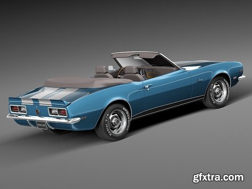 Chevrolet Camaro Z28 Convertible 1967 3d Model