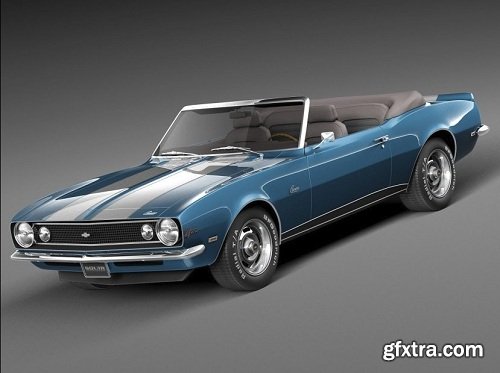 Chevrolet Camaro Z28 Convertible 1967 3d Model