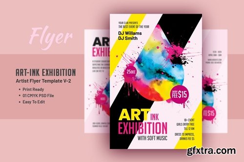 Art Ink Exhibition - Artist Flyer Template V-2