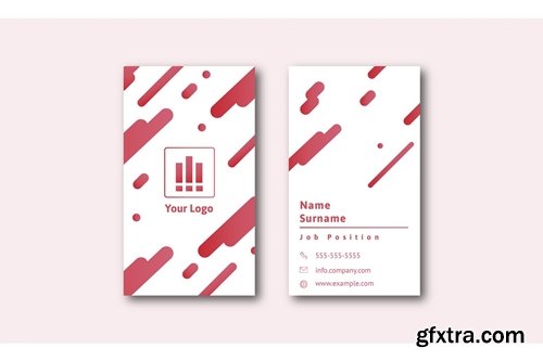 Business card template front and back vector