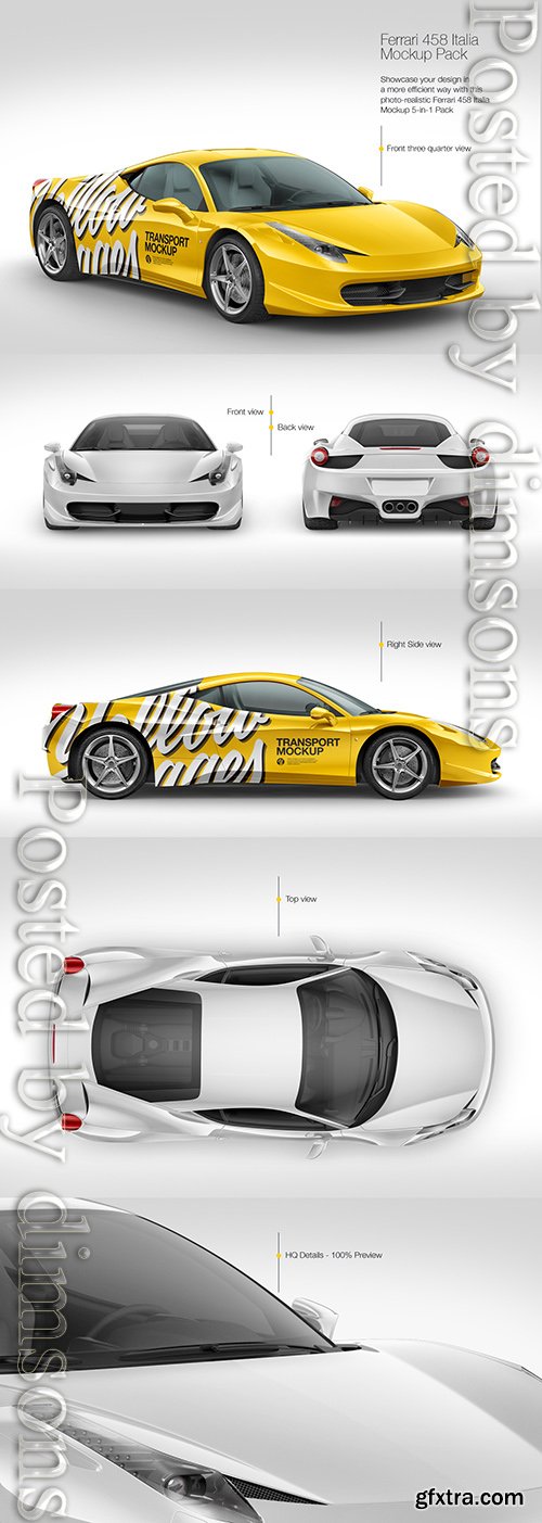 Ferrari 458 Italia Mockup Pack