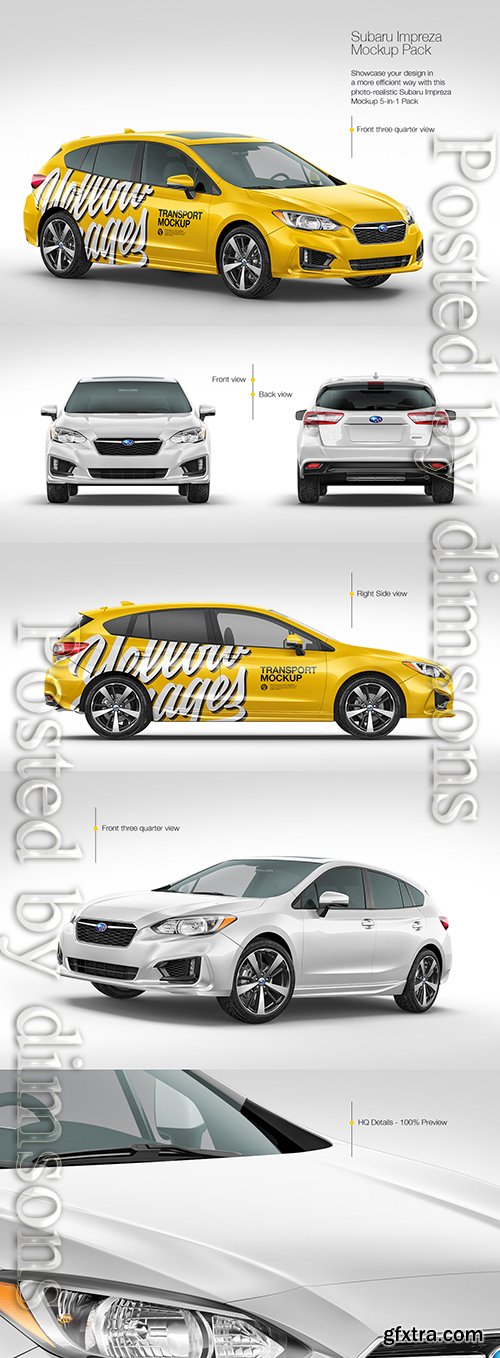 Subaru Impreza 2017 Mockup Pack