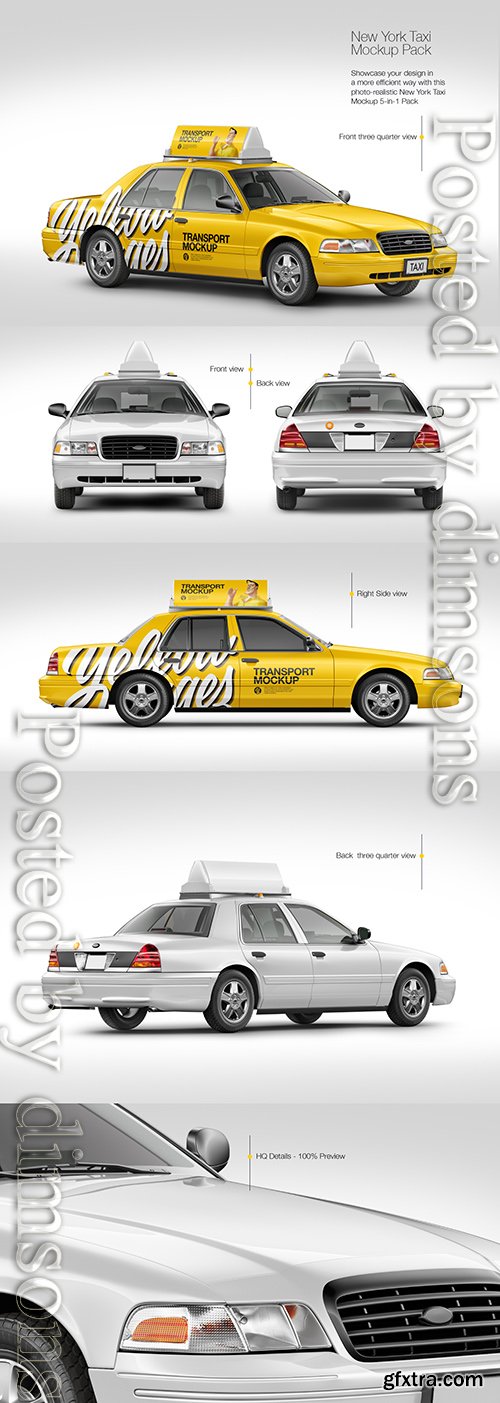 New York Taxi Mockup Pack