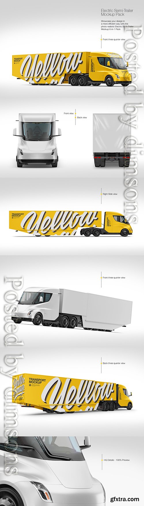 Electric Semi-Trailer Mockup Pack