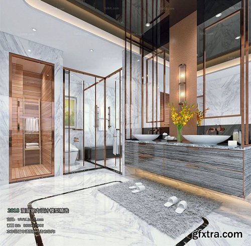 Modern style Bathroom Interior Scene 02