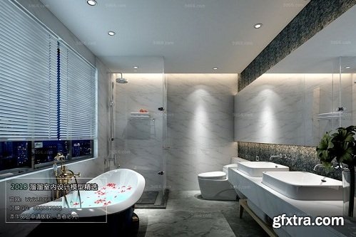 Modern style Bathroom Interior Scene 03