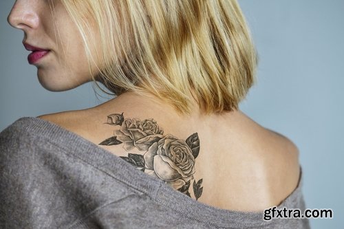 Woman With Tattoo Mockup