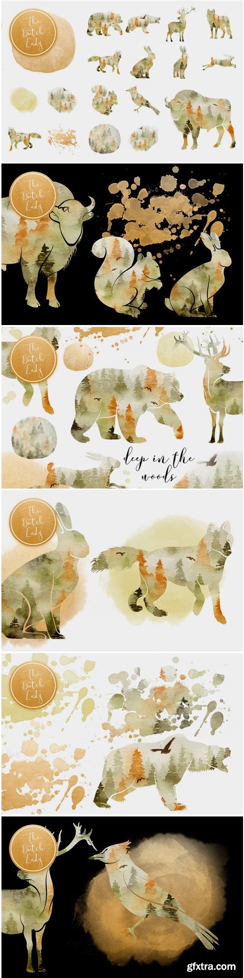 CM - Forest Animal Boho Autumn Clipart 3729058