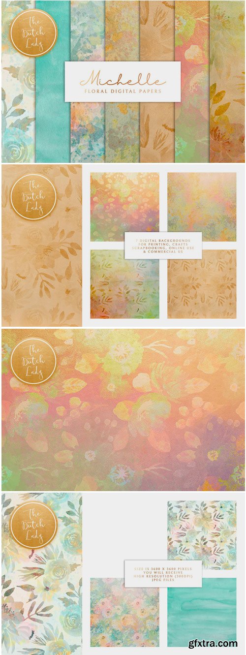 CM - Floral Background & Paper - Michelle 3725915