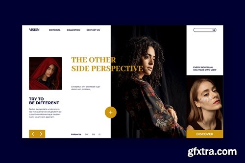 Trend Fashion Hero Header PSD Template