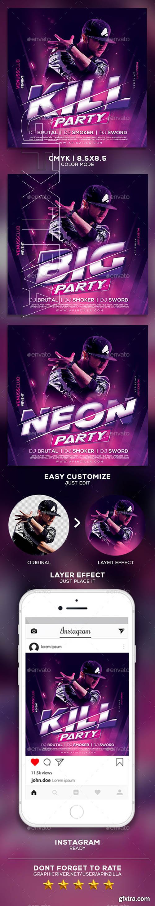 GraphicRiver - DJ Music Party Flyer 23649742