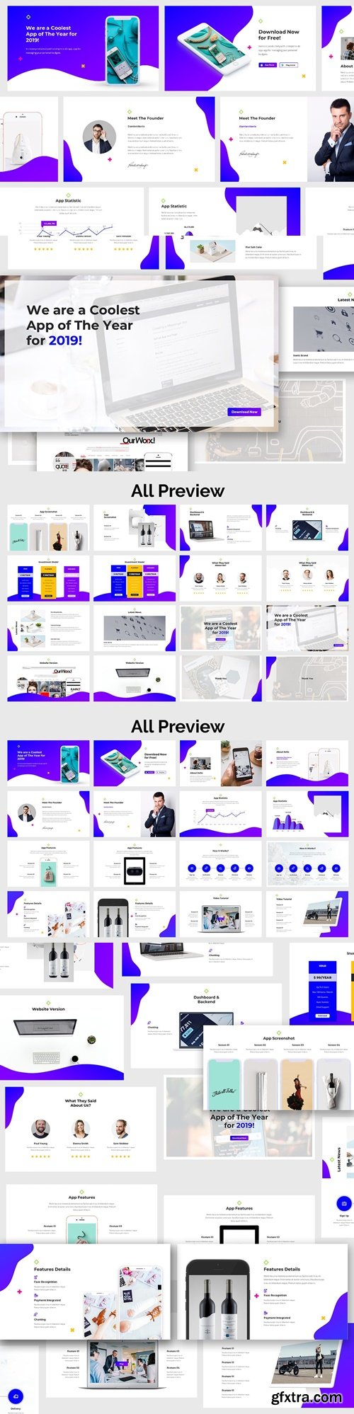 Mobile App Powerpoint Presentation Template GFxtra