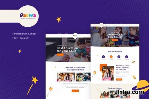 Gaowa - Kindergarten School PSD Template