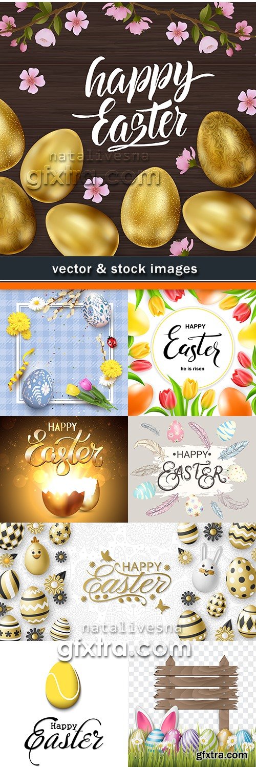 Happy Easter decorative illustration design elements 20