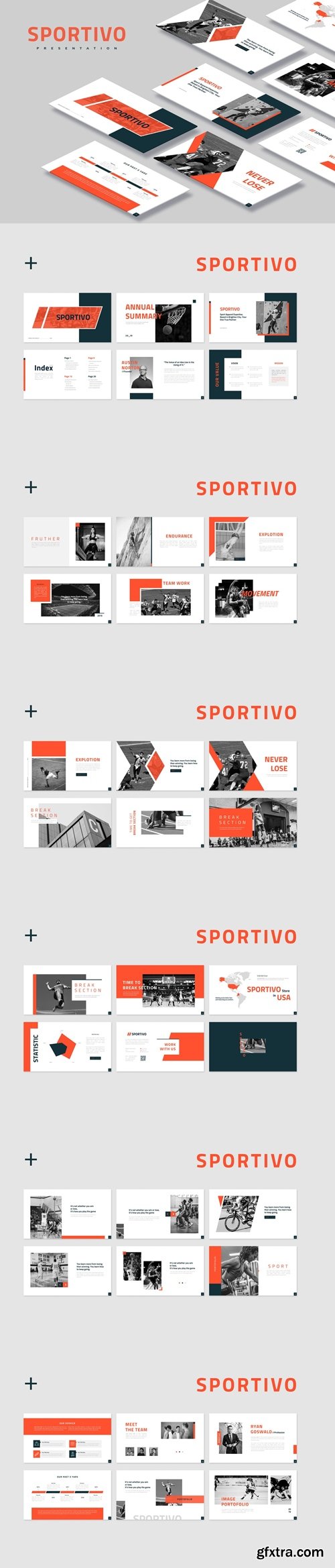 Sportivo - Powerpoint, Keynote, Google Slides Templates
