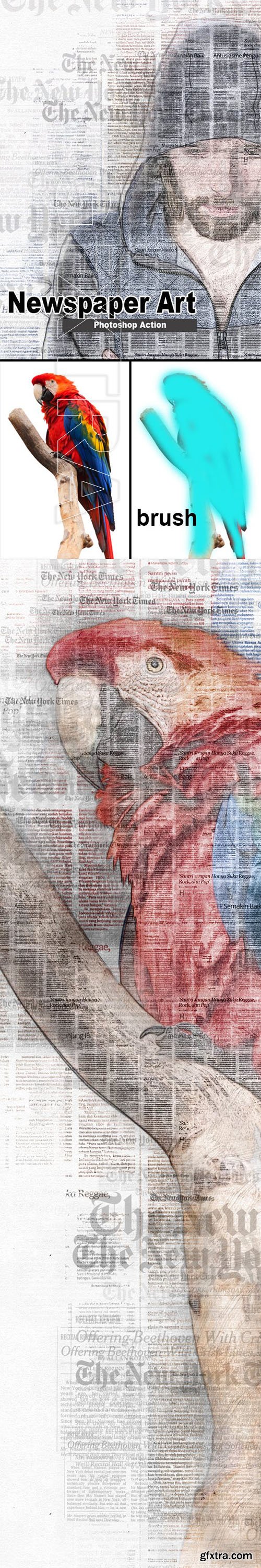 GraphicRiver - Amazing Newspaper Art Photoshop Action 23310693