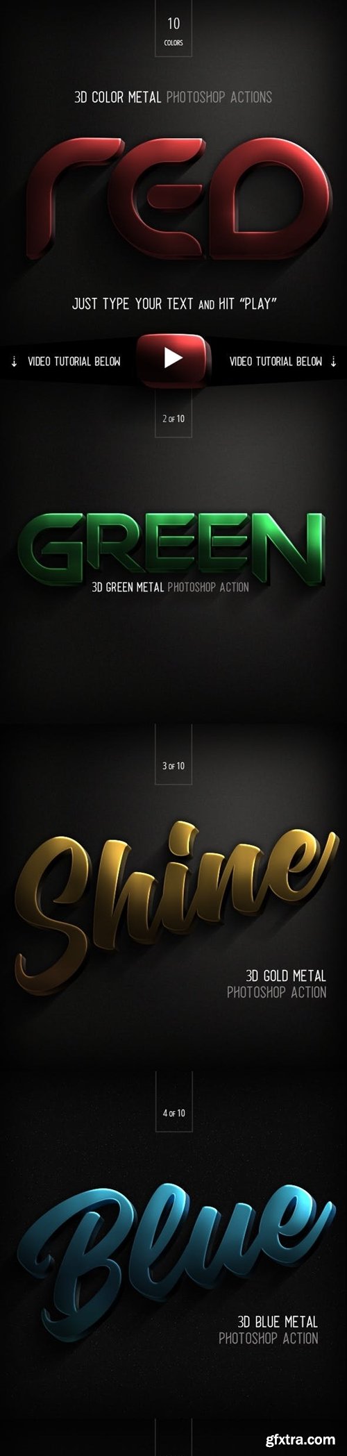 Graphicriver - 3D Color Metal - Photoshop Action 22968543