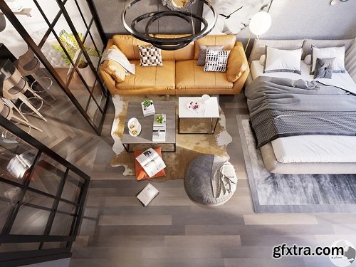 Homestay Apartment Interior Scene