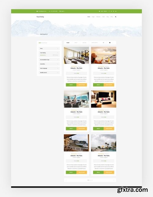 Travel Listing - PSD Teamplate