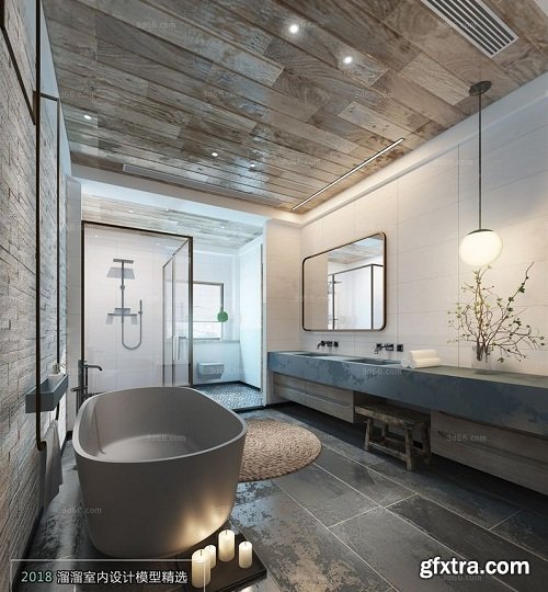 Modern style Bathroom Interior Scene 05