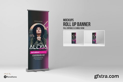 Roll Up Banner Mockups vol. 01