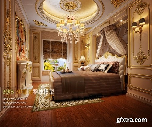 Classic Bedroom Interior Scene