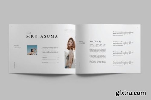 ASUMA - A5 Landscape Lookbook template