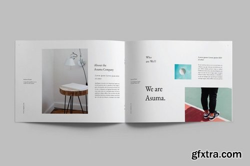 ASUMA - A5 Landscape Lookbook template