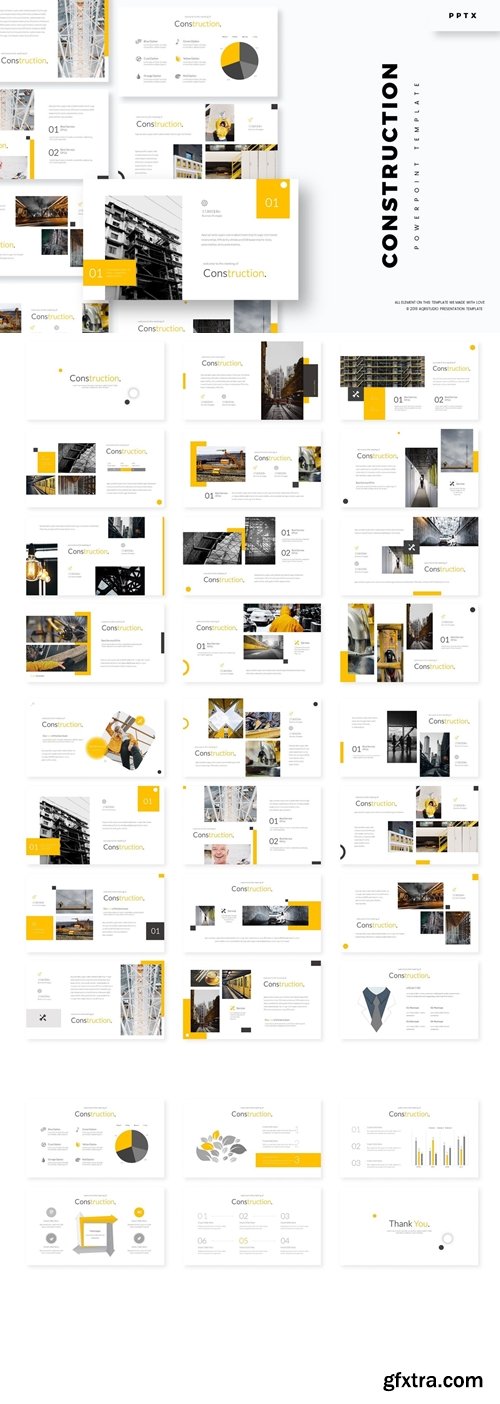 Construction - Powerpoint, Keynote, Google Slides Templates