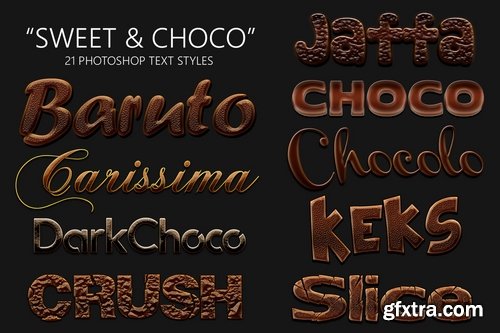 Sweet and Choco 21 Photoshop Styles