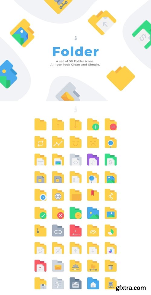 50 Folder icons - Flat