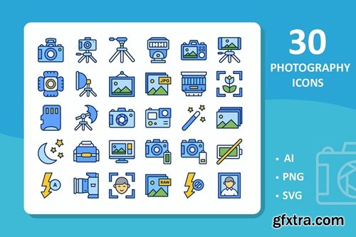 Photography Icons - Filled Line