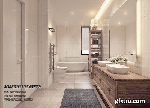 Modern style Bathroom Interior Scene 08