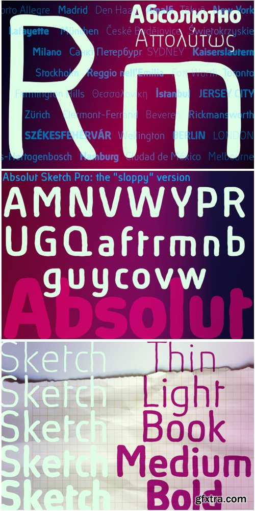 Absolut Pro Sketch Font Family