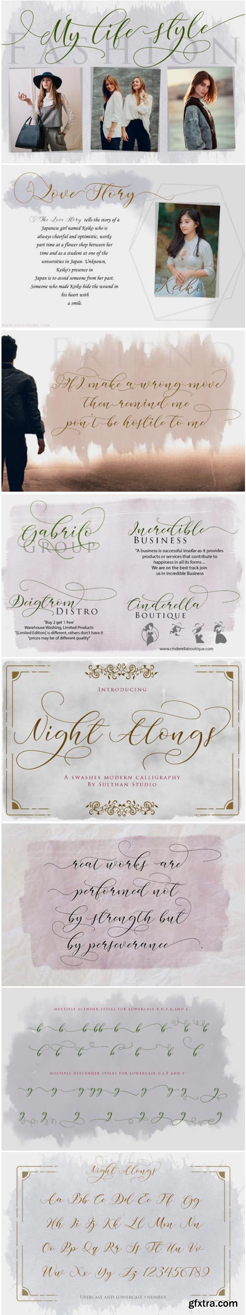 Night Alongs Script Font