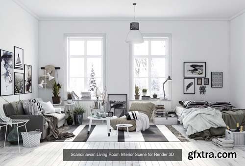 CgTrader - Scandinavian Style House Collection