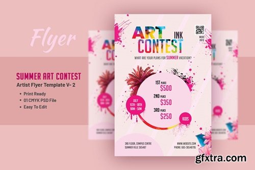 Summer Art Contest - Artist Flyer Template V- 2