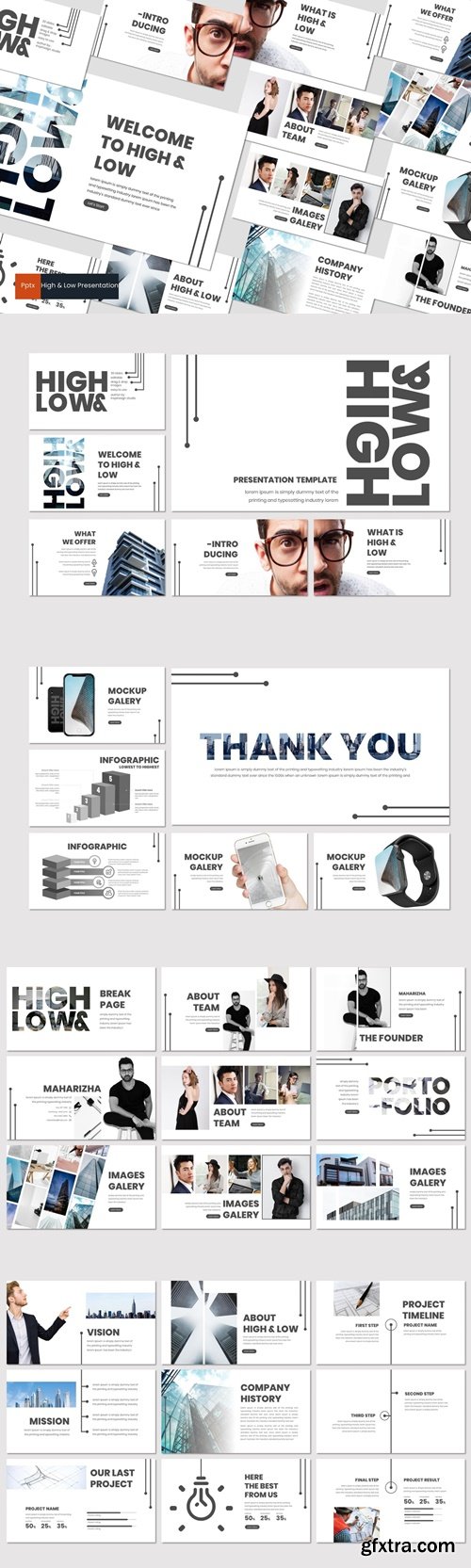 High & Low - Powerpoint, Keynote, Google Slides Templates