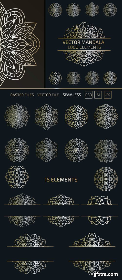 Mandala Logo Vector Elements