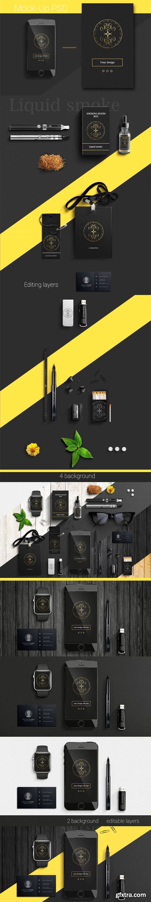 Black Corporate Style PSD Mockups