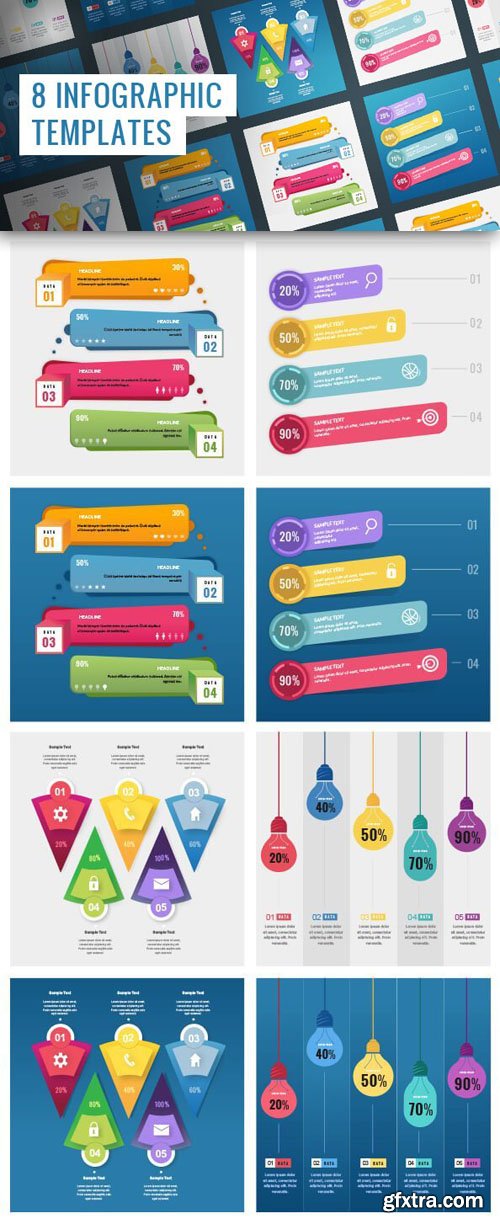 8 Infographic PSD Templates