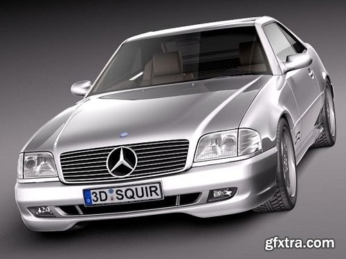 Mercedes SL500 AMG- r129 1989 – 2001 3D Model