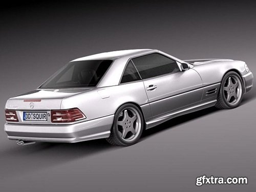 Mercedes SL500 AMG- r129 1989 – 2001 3D Model