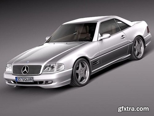 Mercedes SL500 AMG- r129 1989 – 2001 3D Model