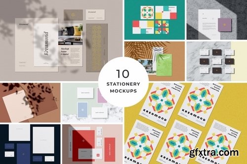 10 Stationery Mockups Pack