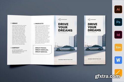 Car Dealership Business Card Flyer Brochure Trifold Brochure Bifold  and Poster