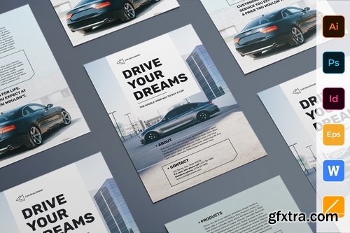 Car Dealership Business Card Flyer Brochure Trifold Brochure Bifold  and Poster