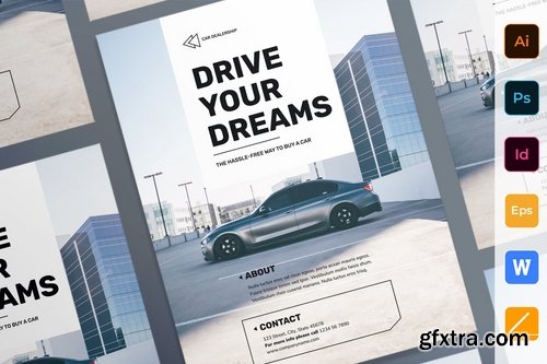 Car Dealership Business Card Flyer Brochure Trifold Brochure Bifold  and Poster