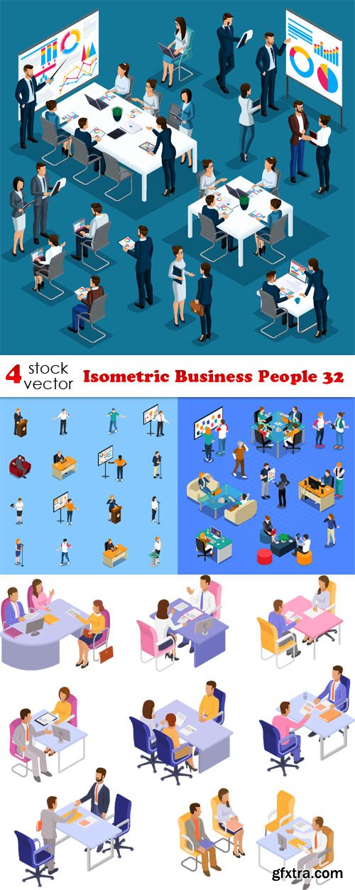 Vectors - Isometric Business People 32